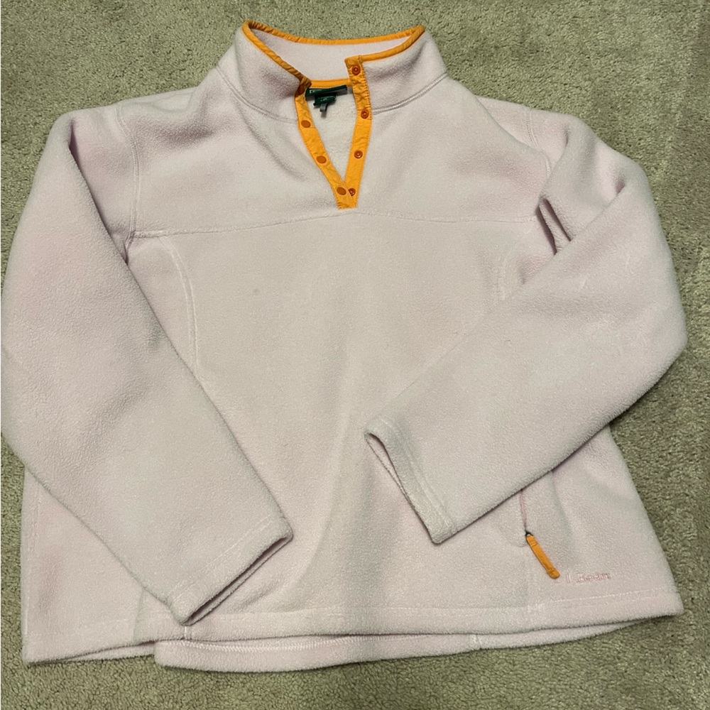 LL Bean Light Pink Fleece Pullover